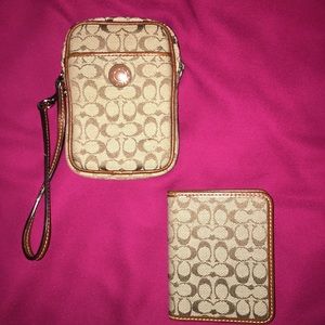 Small Coach camera case and business card holder